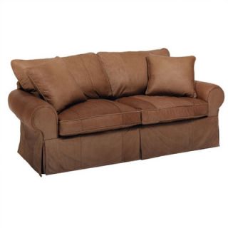 Distinction Leather Skirted Leather Sleeper Sofa