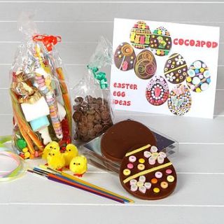easter eggs decoration kit by chocolate by cocoapod chocolate