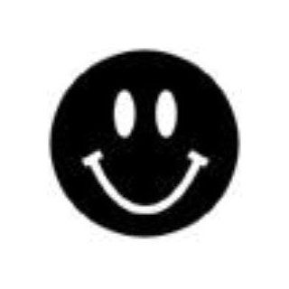 Black Reflective Smile Smiley Face Biker Construction Helmet Vinyl Die Cut Decal Sticker for Any Smooth Surface Automotive