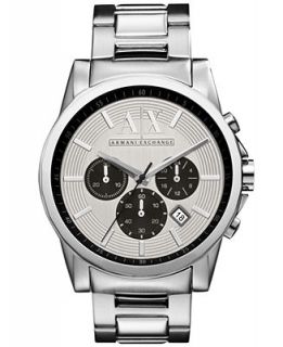 AX Armani Exchange Watch, Mens Chronograph Stainless Bracelet 45mm AX2096   Watches   Jewelry & Watches