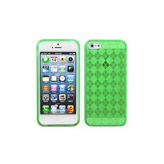 MYBAT Green Diamond Argyle Plaid TPU Case for Apple iPhone 5 Eforcity Cases & Holders