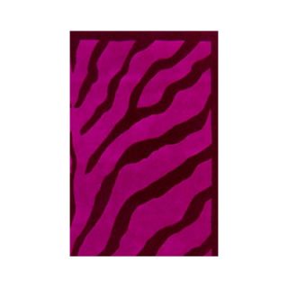 American Home Rug Co. African Safari Purple/Black Zebra Print Rug