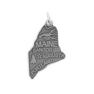 Sterling Silver Maine Charm Clasp Style Charms Jewelry