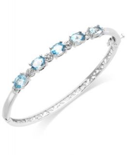 Sterling Silver Bracelet, Blue Topaz Bracelet (50 ct. t.w.)   Bracelets   Jewelry & Watches