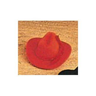 Miniature Red Flocked Cowboy Hats with Rope Trim  Package of 12   Childrens Party Hats