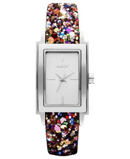 DKNY Watch, Womens Multi Color Sequin Leather Strap 28x22mm NY8714   Watches   Jewelry & Watches