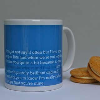 'you are the wisest and funniest' dad mug by the right lines