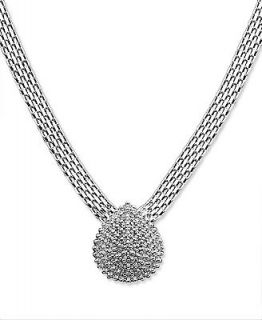 Diamond Necklace, Sterling Silver Diamond Pear Drop (1/2 ct. t.w.)   Necklaces   Jewelry & Watches