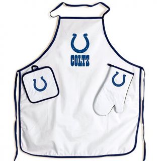 Indianapolis Colts NFL BBQ Apron, Pot Holder, Oven Mitt Set