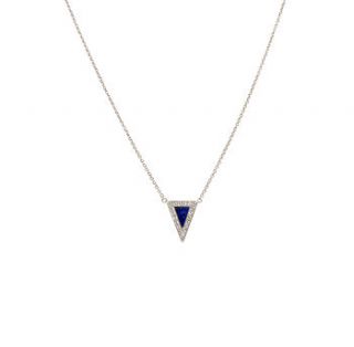 isium small lapis lazuli triangular necklace by glacier jewellery
