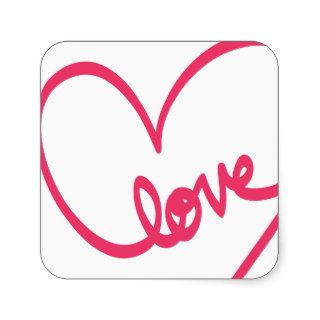 Love Doodle Design with Heart Sticker