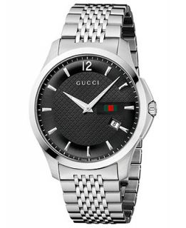 Gucci Watch, Mens Swiss G Timeless Stainless Steel Bracelet 40mm YA126309   Watches   Jewelry & Watches