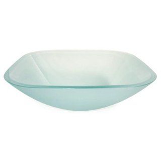 Inello Square Frost Tempered Vessel Sink    