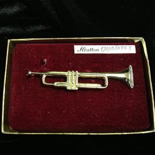 vintage trumpet tie pin by iamia