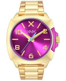 XNY Womens City Chic Gold Tone Stainless Steel Bracelet Watch 38mm BV8103X1   Watches   Jewelry & Watches