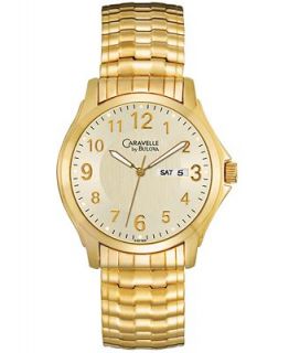 Caravelle New York by Bulova Watch, Mens Gold Tone Stainless Steel Expansion Bracelet 44C102   Watches   Jewelry & Watches
