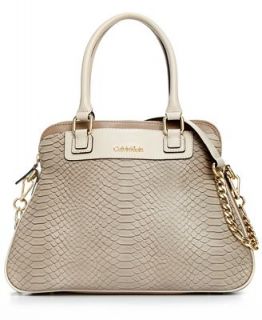 Calvin Klein Washington Embossed Snake Satchel   Handbags & Accessories