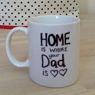 personalised hand painted dad mug by love lime