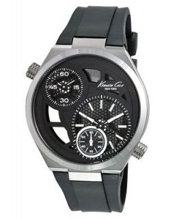 Kenneth Cole New York Watch, Mens Black Silicone Strap KC1683   Watches   Jewelry & Watches