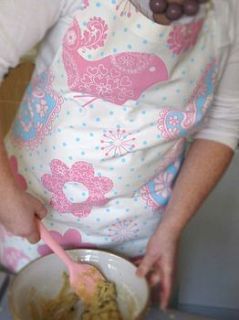 bird and paisley apron by my poppet petite