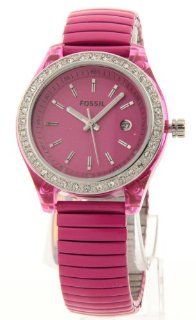 Fossil Women's Mini Stella Expansion Crystal Bezel Stainless Steel Date Watch Es2909 Watches