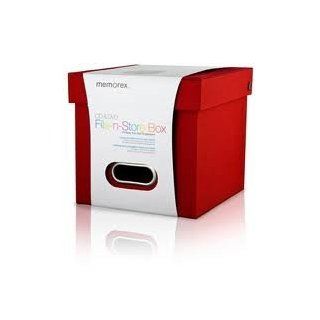 Memorex Fashionable File n Store CD & DVD Box (Red)   Cd Storage Racks