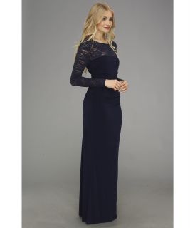 Laundry By Shelli Segal Matte Jersey Gown With Lace Inkblot