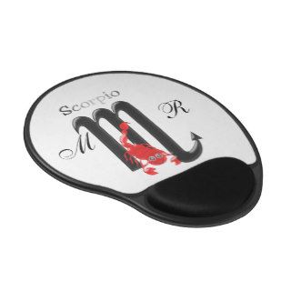 Monogrammed Zodiac Star Sign Scorpio Gel Mouse Pads