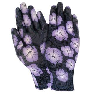 Red Steer A209 S Flowertouch Womens Hibiscus Pattern Clear Coat Nitrile Glove, Small  Work Gloves  Patio, Lawn & Garden