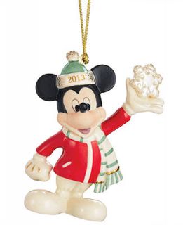 Lenox Christmas Ornament, 2013 Mickeys Snowflake Surprise   Holiday Lane