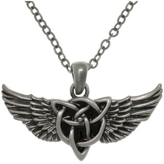 CGC Pewter Alloy Winged Celtic Knot Necklace Carolina Glamour Collection Men's Necklaces