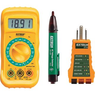 Extech Electrical Test Kit — 3-Pc., Model# MN24_KIT  Kits