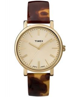 Timex Watch, Womens Premium Originals Tortoise Patent Leather Strap 38mm T2P237AB   Watches   Jewelry & Watches
