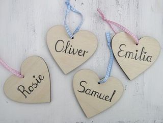 natural wooden personalised heart by dream scene children's gifts