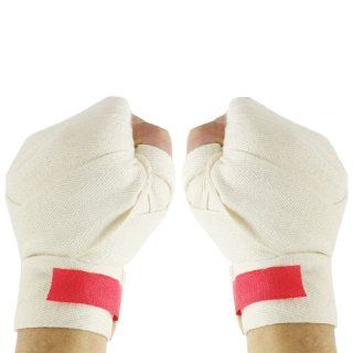 Pair 2.4M Long 4.6cm Width Taekwondo Hand Wrap Support Boxing Bandage Ivory Sports & Outdoors