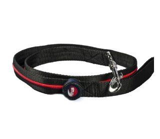 Aviditi AL208 L LED Lighted Dog Leash, Black with Red LED Lights, Large  Pet Leashes 