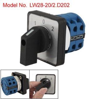 LW28 20/2.D202 Black Rotary Handle Universal Cam Changeover Switch   Switch And Outlet Plates  