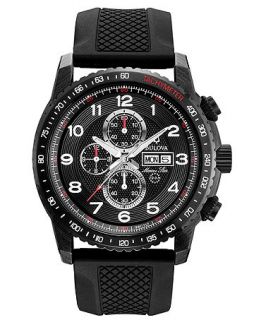 Bulova Mens Chronograph Marine Star Black Rubber Strap Watch 44mm 98C112   Watches   Jewelry & Watches