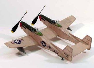 Dumas 206 F 82 Twin Mustang   Over 80 Laser Cut Parts.   Walnut Scale Wooden Model Airplane Toys & Games