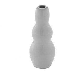 American Metalcraft 3 1/2 Mini Bubble Bud Vase   White Ceramic