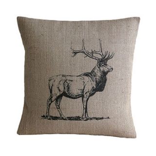 vintage deer cushion cover by vintage designs reborn