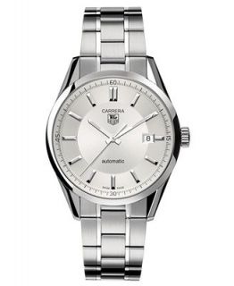 TAG Heuer Mens Swiss Automatic Carrera Stainless Steel Bracelet Watch 39mm WV211A.BA0787   Watches   Jewelry & Watches