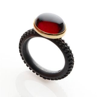 oval cabochon garnet ring by marianne anderson jewellery