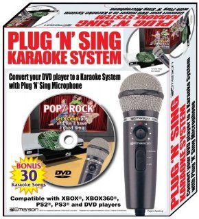 Emerson MM205 Plug N Sing Handheld Karaoke Microphone w/30 Songs Musical Instruments