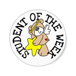 Angel Bear Star Student of the Week Stickers
