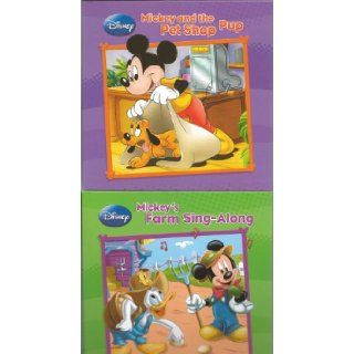 Disney's Mickey Mouse & Friends Book Set of 4 (Mickey and the Pet Shop Pup, Mickey's Farm Sing Along, Minnie Red Riding Hood, The Three Musketeers) Disney Books