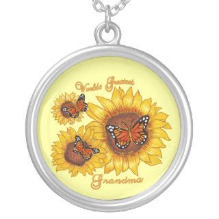 Great Grandma sunflower Pendants