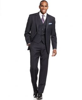 Michael Michael Kors Suit Navy Stripe Vested   Suits & Suit Separates   Men