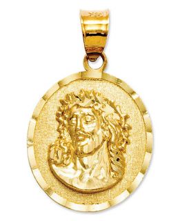 14k Gold Charm, Jesus Medal Charm   Jewelry & Watches