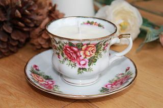 english garden vintage teacup candle by teacup candles